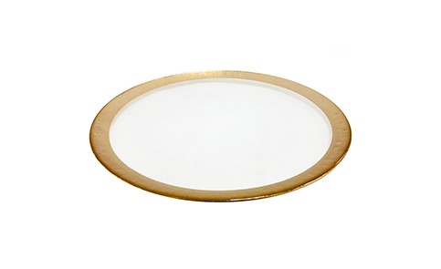 114034 Gold Rim Glass Charger 295X295